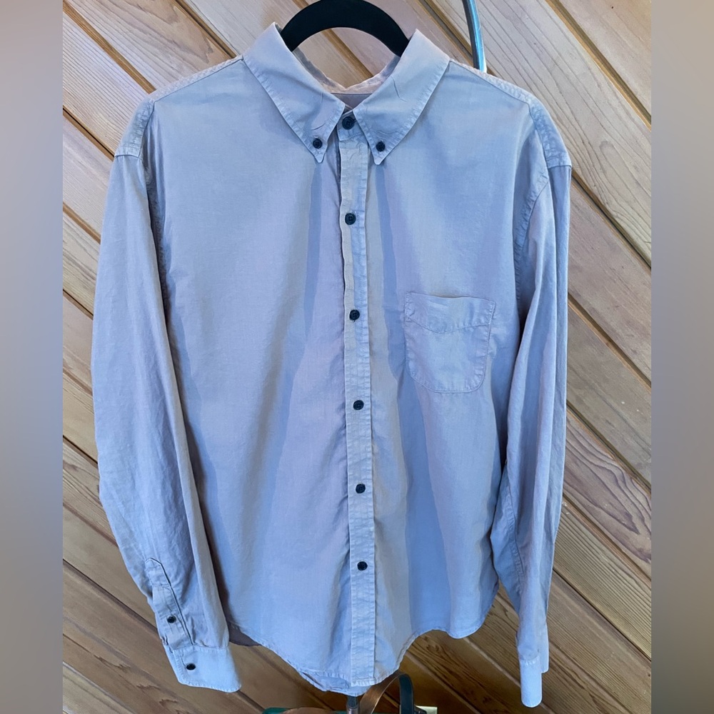 Band of Outsiders Men’s Tan Button-Up Shirt